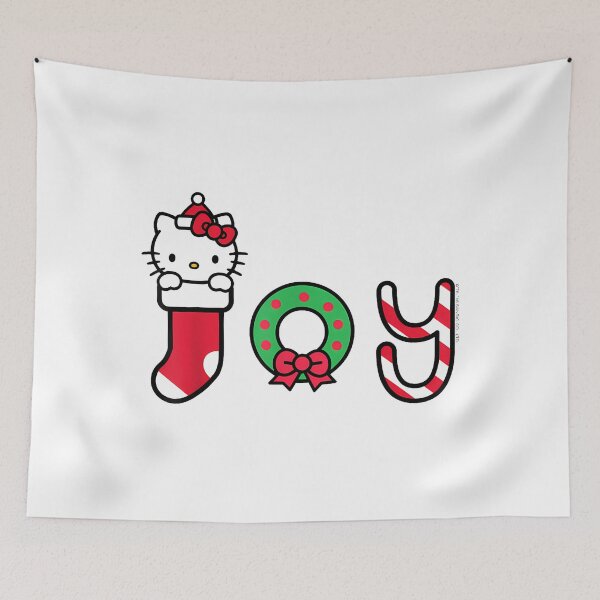 Item preview, Christmas Joy Hello Kitty Lettering Art designed and sold by OntheMicPod.