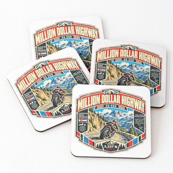Item preview, Million Dollar Highway US 550 Colorado San Juan Mountains Motorcycle Rider designed and sold by ManilStuck237.