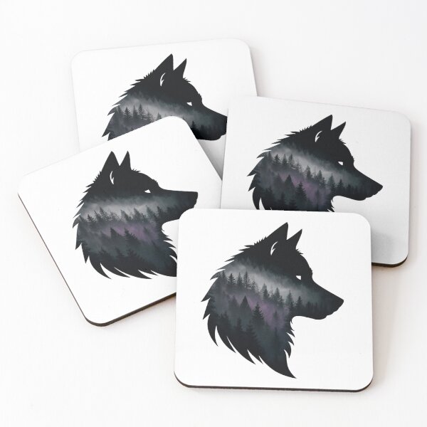 Item preview, Wolf Forest Double Exposure Silhouette – Mystical Pine Tree Nature designed and sold by FestivityFinds.