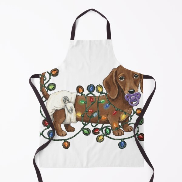 Item preview, Baby Dachshund tangled in Christmas Lights Oversized T-Shirt designed and sold by YOUUKNOW.