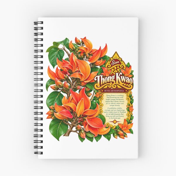 Item preview, Flame of the Forest Orange Flower Vintage Botanical Art designed and sold by Pali's shop.