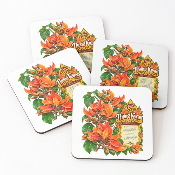 Item preview, Flame of the Forest Orange Flower Vintage Botanical Art designed and sold by Pali's shop.