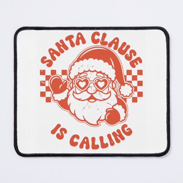 Item preview, Retro Santa Is Calling with Heart Glasses designed and sold by Sardine-Food.