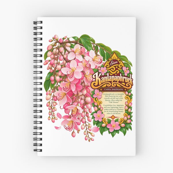 Item preview, Pink Shower Tree Vintage Thai Botanical Illustration designed and sold by Pali's shop.