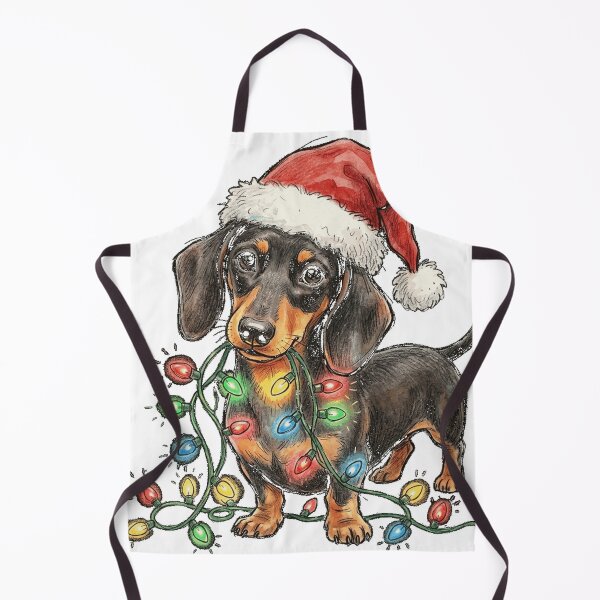 Item preview, Dachshund Santa tangled in Christmas Lights Classic T-Shirt designed and sold by KeathyArt.
