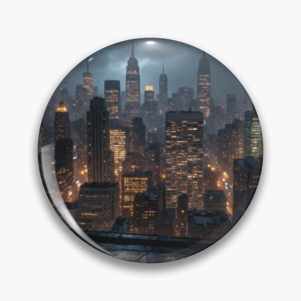 Item preview, Storm Above the Skyline - Rainy Metropolitan Nightscape designed and sold by nhk999.