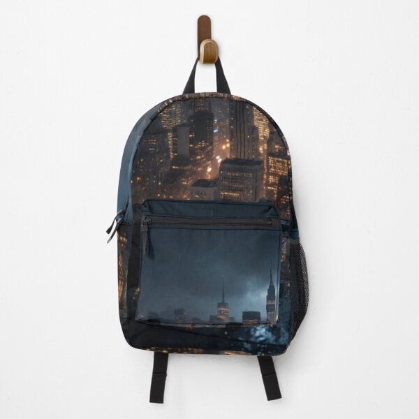 Item preview, Storm Above the Skyline - Rainy Metropolitan Nightscape designed and sold by nhk999.