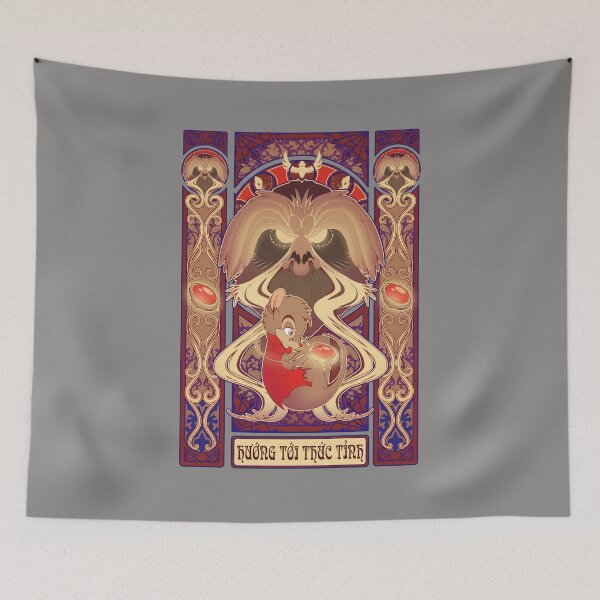 Item preview, Owl & Mouse Stained Glass Fievel Tail Art-65 designed and sold by HeribertFunke.