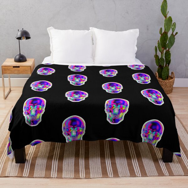 Item preview, Psychedelic Neon Rainbow Skull – Trippy Holographic Rave Graphic designed and sold by FestivityFinds.