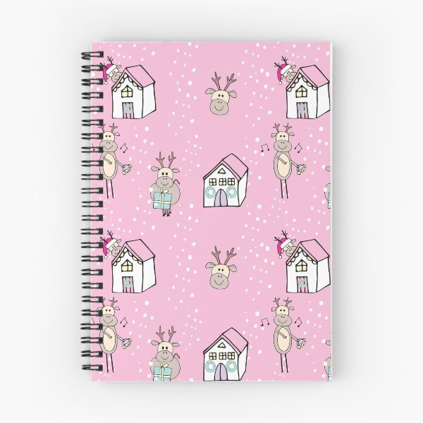 Item preview, Reindeer Delight Christmas in pink designed and sold by Quiet Waters Design.
