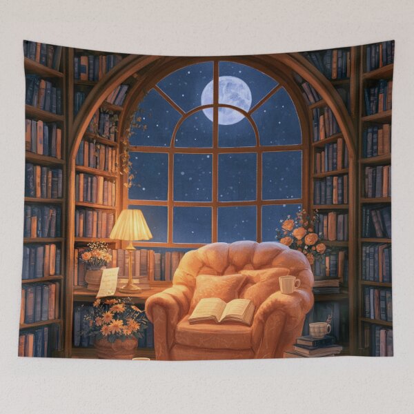 Item preview, Reading Under Moon designed and sold by bubblyrainbow.