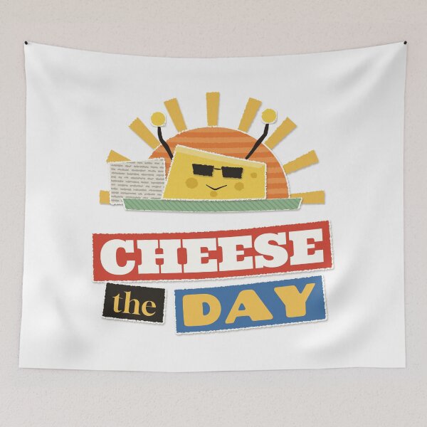 Item preview, Cheese the Day Cheese Pun Collage designed and sold by somebasic.