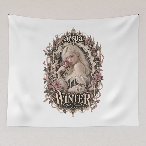 Item preview, Black Ribbon Baroque Frame Winter aespa Visual designed and sold by Valereekmerch.