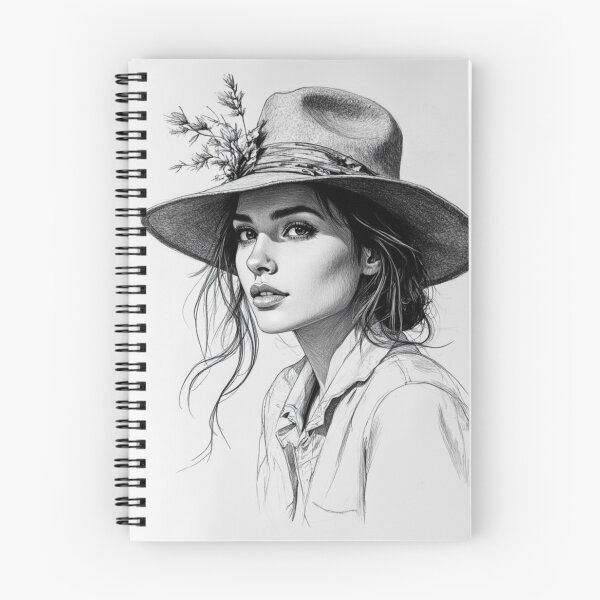 Item preview, Prairie Elegance - Western Fashion Portrait Sketch designed and sold by nhk999.