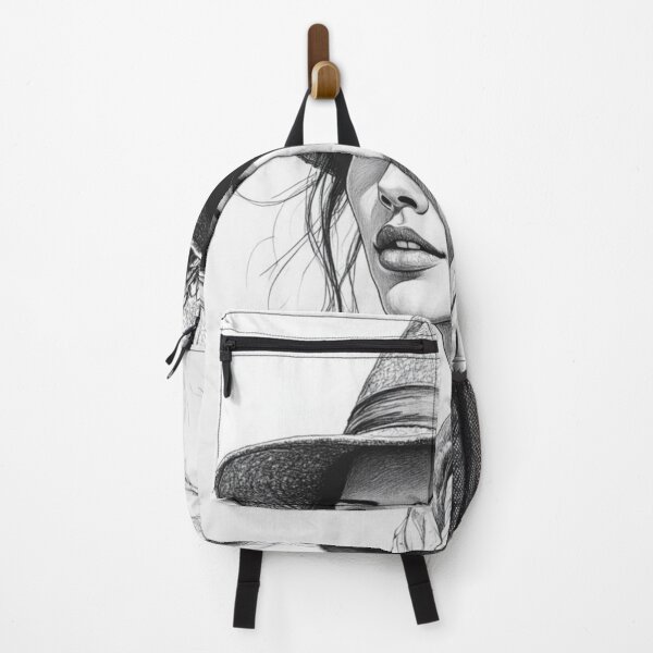 Item preview, Wildflower Wanderer - Rustic Monochrome Portrait Print designed and sold by nhk999.