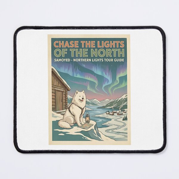 Item preview, Samoyed Northern Lights Guide designed and sold by PictoVibe.