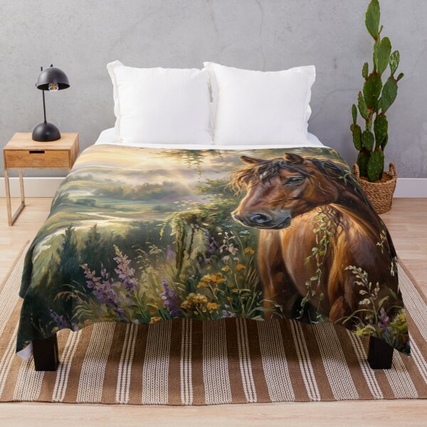 Item preview, Majestic Horse in Valley at Sunset designed and sold by JonelleTshirts.