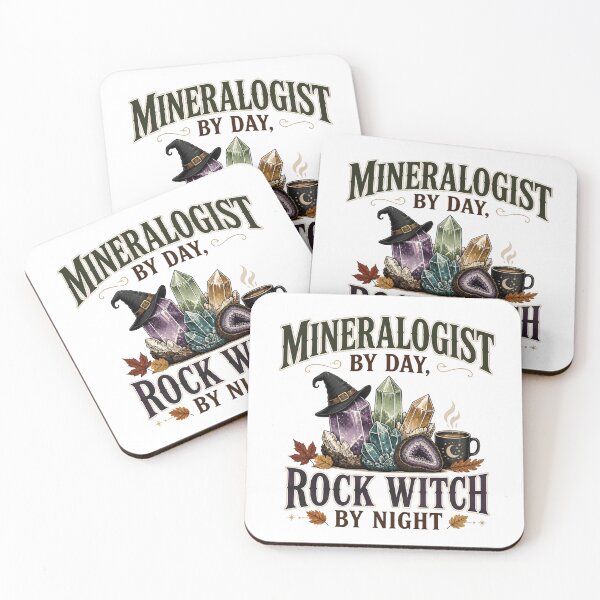 Item preview, Mineralogist by Day, Rock Witch by Night – Funny Geologist Halloween Coffee Gift designed and sold by CuteDesignables.