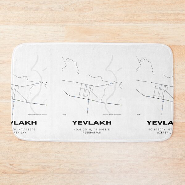 Item preview, Yevlakh Azerbaijan Minimalist Map Coordinates designed and sold by RM-Journey.
