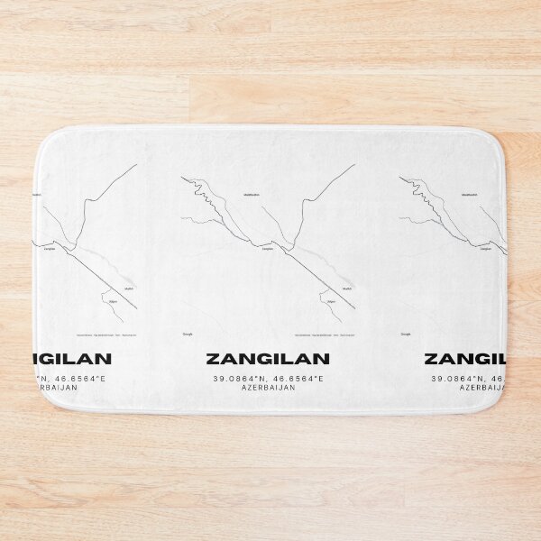 Item preview, Zangilan Azerbaijan Minimalist Map Coordinates designed and sold by RM-Journey.