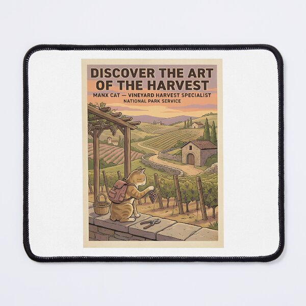 Item preview, Manx Cat Vineyard Harvest designed and sold by PictoVibe.