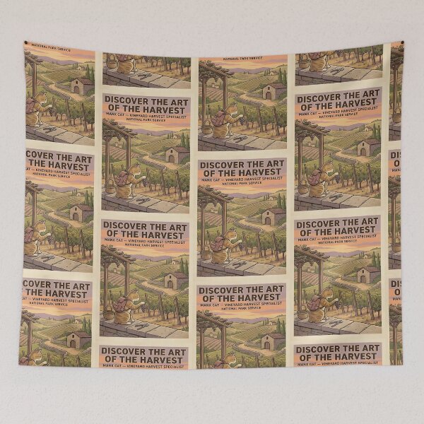Item preview, Manx Cat Vineyard Harvest designed and sold by PictoVibe.