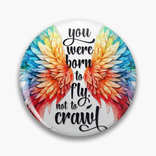 Item preview, 'Born To Fly, Not To Crawl' - Inspirational Quote designed and sold by DEC02.