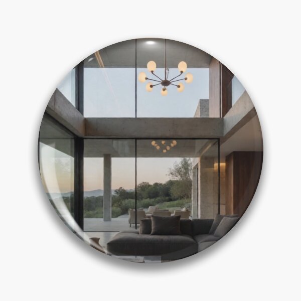 Item preview, Glass House Serenity - Modern Architectural Interior Art designed and sold by nhk999.