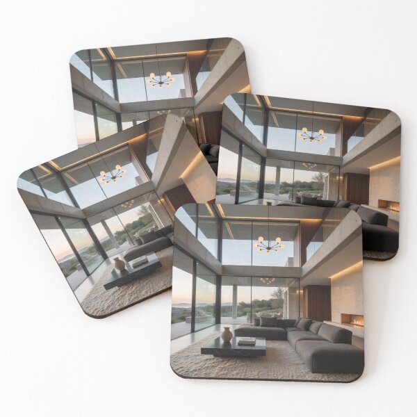 Item preview, Glass House Serenity - Modern Architectural Interior Art designed and sold by nhk999.