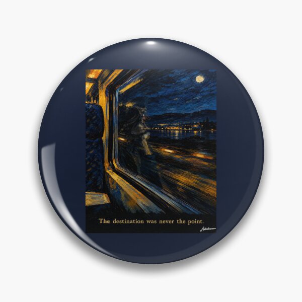 Item preview, Night Train Window Reflection Minimalist Cinematic Art designed and sold by Artisticanvas.