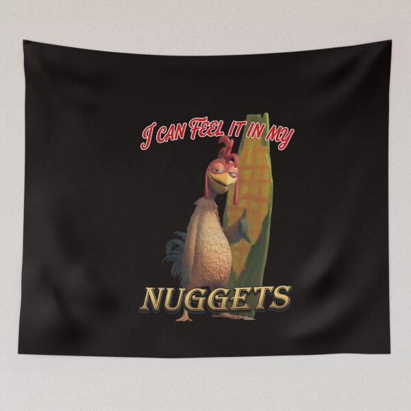 Item preview, I Can Feel It In My Nuggets Humor Bird designed and sold by OddCanvasArt.