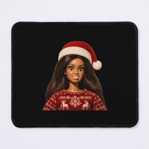 Item preview, Funny Vintage Christmas Woman Santa Hat Ugly Sweater designed and sold by WatercolorWhis.