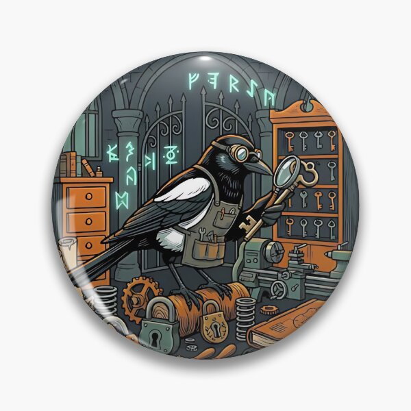 Item preview, Magpie Antique Locksmith designed and sold by PictoVibe.