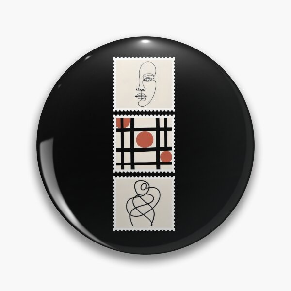 Item preview, Minimalist Line Art Face Abstract Stamp Collection Design designed and sold by Luminari Creations.