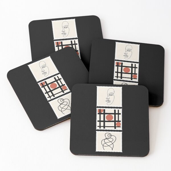 Item preview, Minimalist Line Art Face Abstract Stamp Collection Design designed and sold by Luminari Creations.