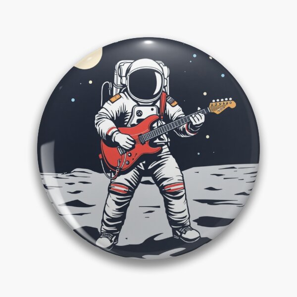 Item preview, An astronaut playing a guitar on the moon designed and sold by Warpono.