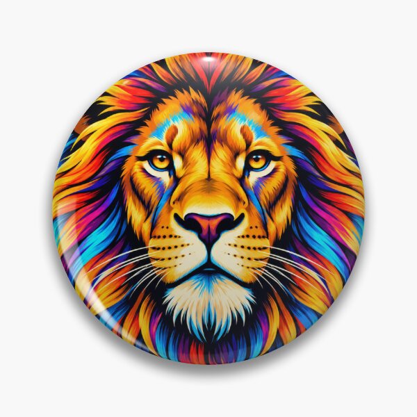 Item preview, Majestic Lines – Golden Teal Lion Pixel Art designed and sold by vinothmech53.