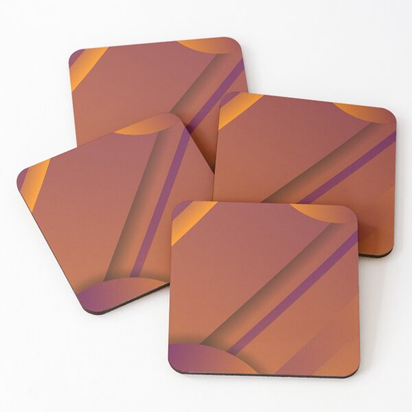 Item preview, Warm Sunset Geometry – Modern Orange and Burgundy Abstract Art designed and sold by shoppersgallery.