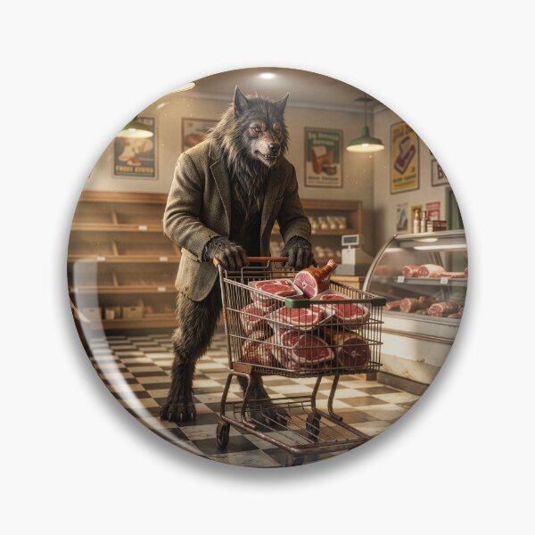 Item preview, London Werewolf Visits the Butcher Shop  designed and sold by Tridentulus.