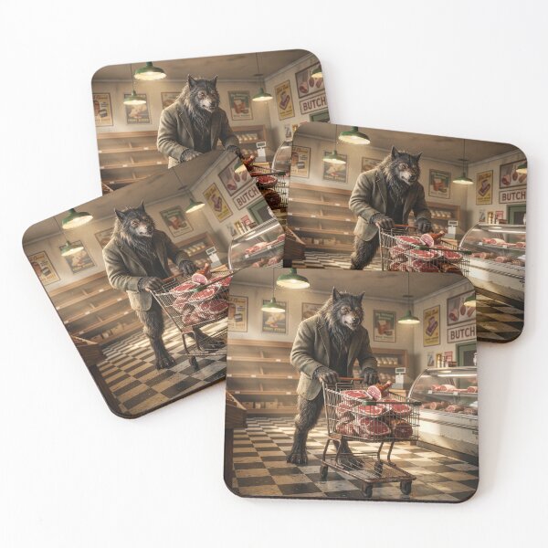 Item preview, London Werewolf Visits the Butcher Shop  designed and sold by Tridentulus.