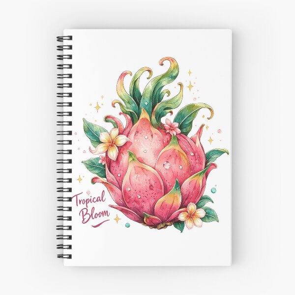 Item preview, Pink Dragon Fruit Tropical Bloom Floral Botanical Watercolor Art designed and sold by inkoutninja.