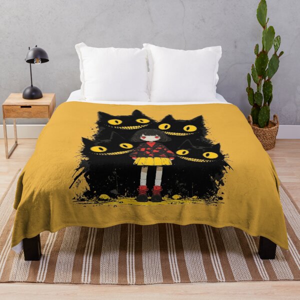 Item preview, Shadow Grin-Red-Eyed Anime Girl & Grinning Black Shadow Cats Graphic designed and sold by HexOne.