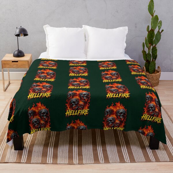 Item preview, Hellfire Flaming Skull Horror Graphic designed and sold by TeeZingShop.