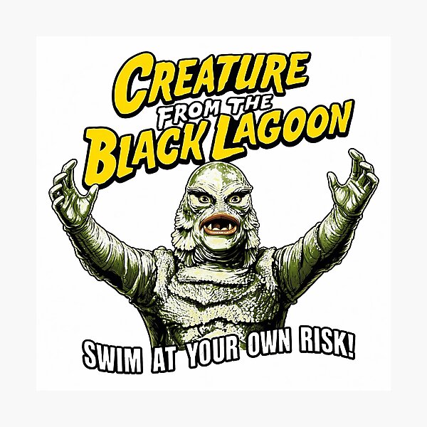 Item preview, Creature Black Lagoon Swim at Own Risk designed and sold by TeeZingShop.