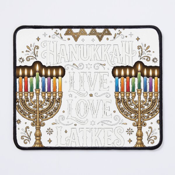 Item preview, Funny Live Love Latkes Hanukkah Menorah Candle Essential T-Shirt designed and sold by gidget-gadget.