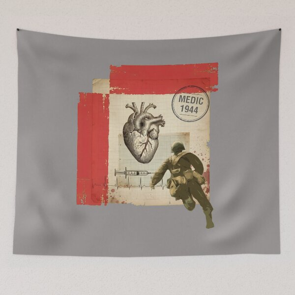 Item preview, Running Medic Distressed Red Cross Soldier-16 designed and sold by OdetteSandlin.