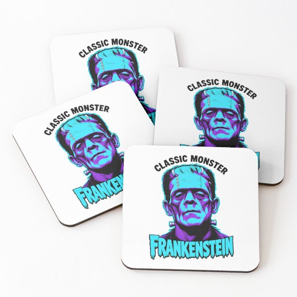 Item preview, Classic Monster Frankenstein Neon Portrait designed and sold by TeeZingShop.