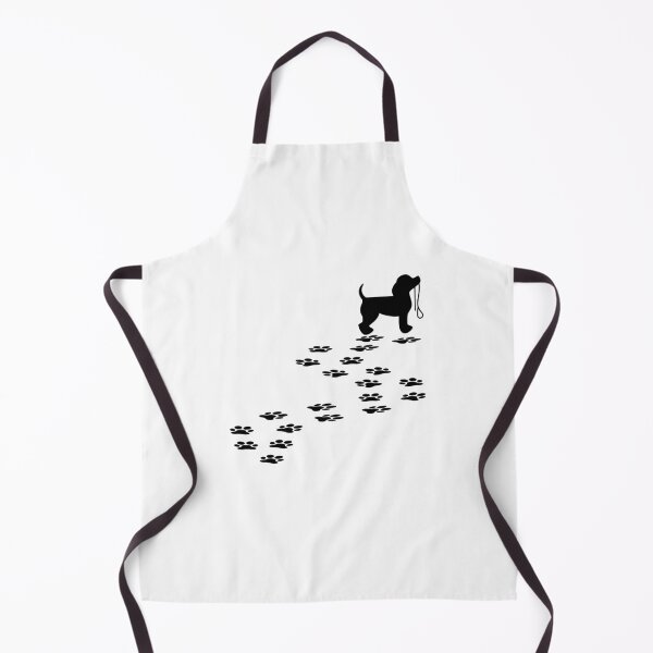 Item preview, Dog Paw Prints Trail – Cute Puppy Silhouette With Leash Walking designed and sold by Jose Art Studio.