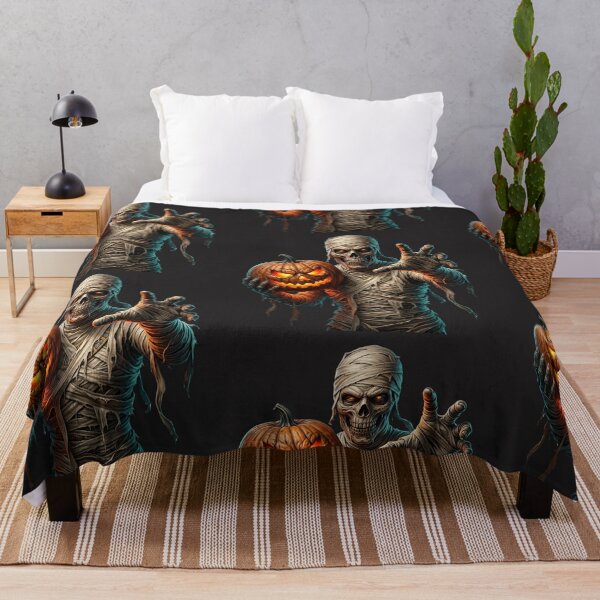 Item preview, The Pumpkin Keeper – Creepy Mummy Halloween Horror designed and sold by LuckyInk11.