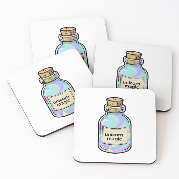 Item preview, Whimsical Unicorn Magic Potion Bottle Cartoon Sticker – Pastel Rainbow Fantasy Kawaii Art designed and sold by FestivityFinds.